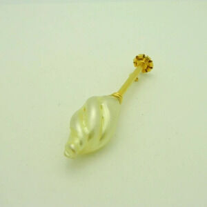 RISA Faux Pearl Torch Abstract Gold Tone Pin